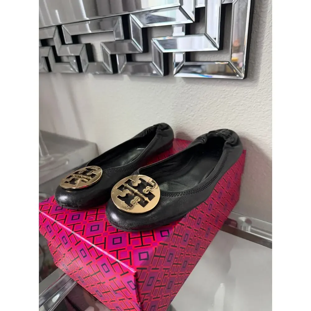 Tory Burch Ballet Flats Size 8.5 Black